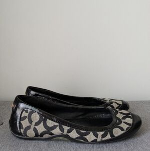 Coach Ballet Flat - signature grey smoke CC size 8